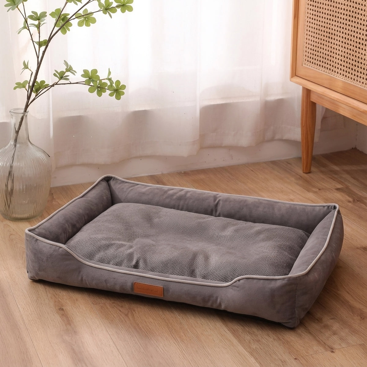 Lit moelleux carré pour chien et chat